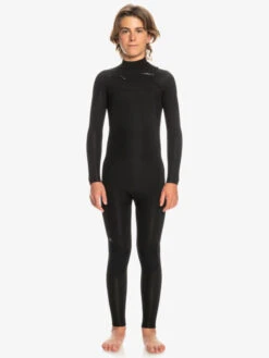 Nouvelles Arrivées 19 Quiksilver 3/2mm Everyday Sessions - Combinaison De Surf Zip Poitrine Pour Garçon