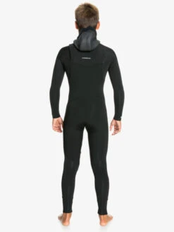 Quiksilver 4/3mm Everyday Sessions - Combinaison De Surf à Capuche Avec Zip Poitrine Pour Garçon -Tenue De Surf eqbw203006 quiksilverw kvd0 bck1