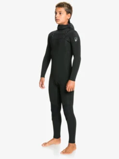 Quiksilver 4/3mm Everyday Sessions - Combinaison De Surf à Capuche Avec Zip Poitrine Pour Garçon -Tenue De Surf eqbw203006 quiksilverw kvd0 frt3