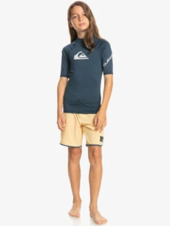 Quiksilver All Time - Lycra Manches Courtes UPF 50 Pour Garçon 8-16 Ans -Tenue De Surf eqbwr03212 quiksilverw byjh frt9