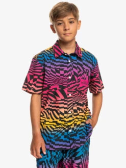 Quiksilver Radical Times - Chemise Manches Courtes Pour Garçon 8-16 Ans -Tenue De Surf eqbwt03374 quiksilverw mmy6 frt1