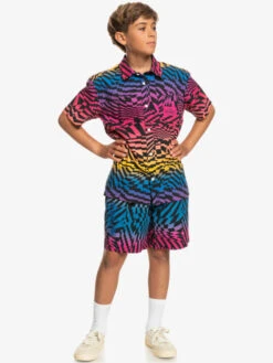 Quiksilver Radical Times - Chemise Manches Courtes Pour Garçon 8-16 Ans -Tenue De Surf eqbwt03374 quiksilverw mmy6 frt9