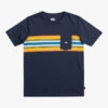 Quiksilver Surfadelica Stripe - T-shirt Avec Poche Pour Garçon 8-16 Ans