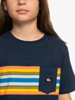 Quiksilver Surfadelica Stripe - T-shirt Avec Poche Pour Garçon 8-16 Ans -Tenue De Surf eqbzt04608 quiksilverw byj0 frt3