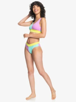 Quiksilver Color Block 2022 - Bas De Bikini Taille Haute Pour Femme -Tenue De Surf eqwx403081 quiksilverw php0 frt9