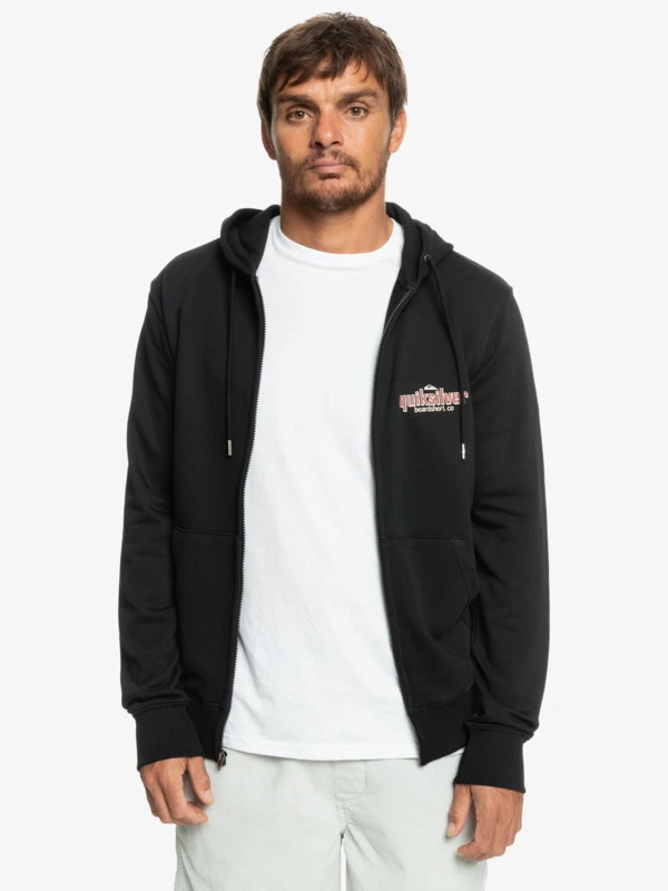 Quiksilver Quik Words - Sweat à Capuche Zippé Pour Homme 1 Quiksilver Quik Words - Sweat à Capuche Zippé Pour Homme