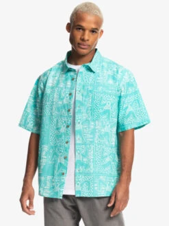 Quiksilver X Stranger Things Tribal Shirt 2022 - Chemise à Manches Courtes Pour Homme