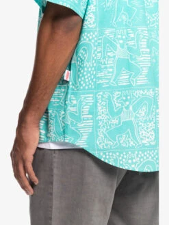 Quiksilver X Stranger Things Tribal Shirt 2022 - Chemise à Manches Courtes Pour Homme -Tenue De Surf eqywt04451 quiksilverw bfk6 frt4