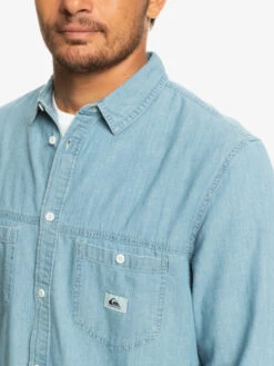 Quiksilver Authentic Paradise - Chemise Manches Longues En Denim Pour Homme -Tenue De Surf eqywt04471 quiksilverw bfmw frt4