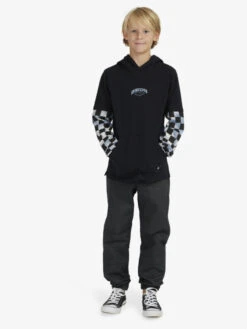 Quiksilver Checkers - T-shirt Manches Longues à Capuche Pour Garçon 8-16 Ans -Tenue De Surf uqbkt03052 quiksilvers kvj0 frt9