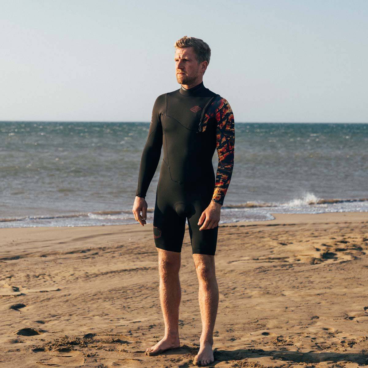 Tenue De Surf -Tenue De Surf shorty herren 2 2 long sleeves zip free fighter